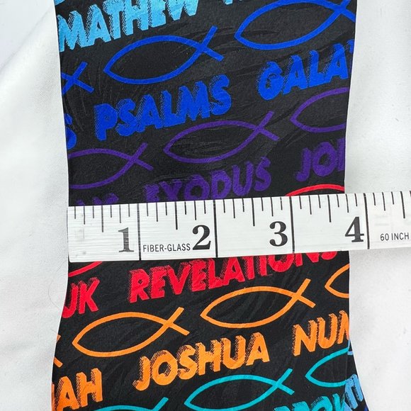 Ralph Marlin Vintage 1998 Tie Books of the Bible Stripe 58" RM Style 100% Silk - Picture 9 of 9